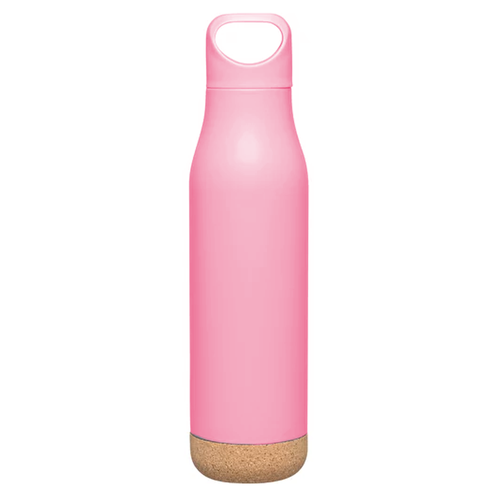 Pachon Acero Inoxidable Rosado 501 ml Ocampa Doble Pared Base De Corcho 7*27.3cm