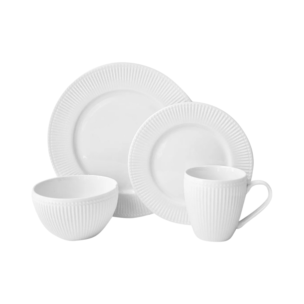 Vajilla Cerámica Blanco 16 Pcs