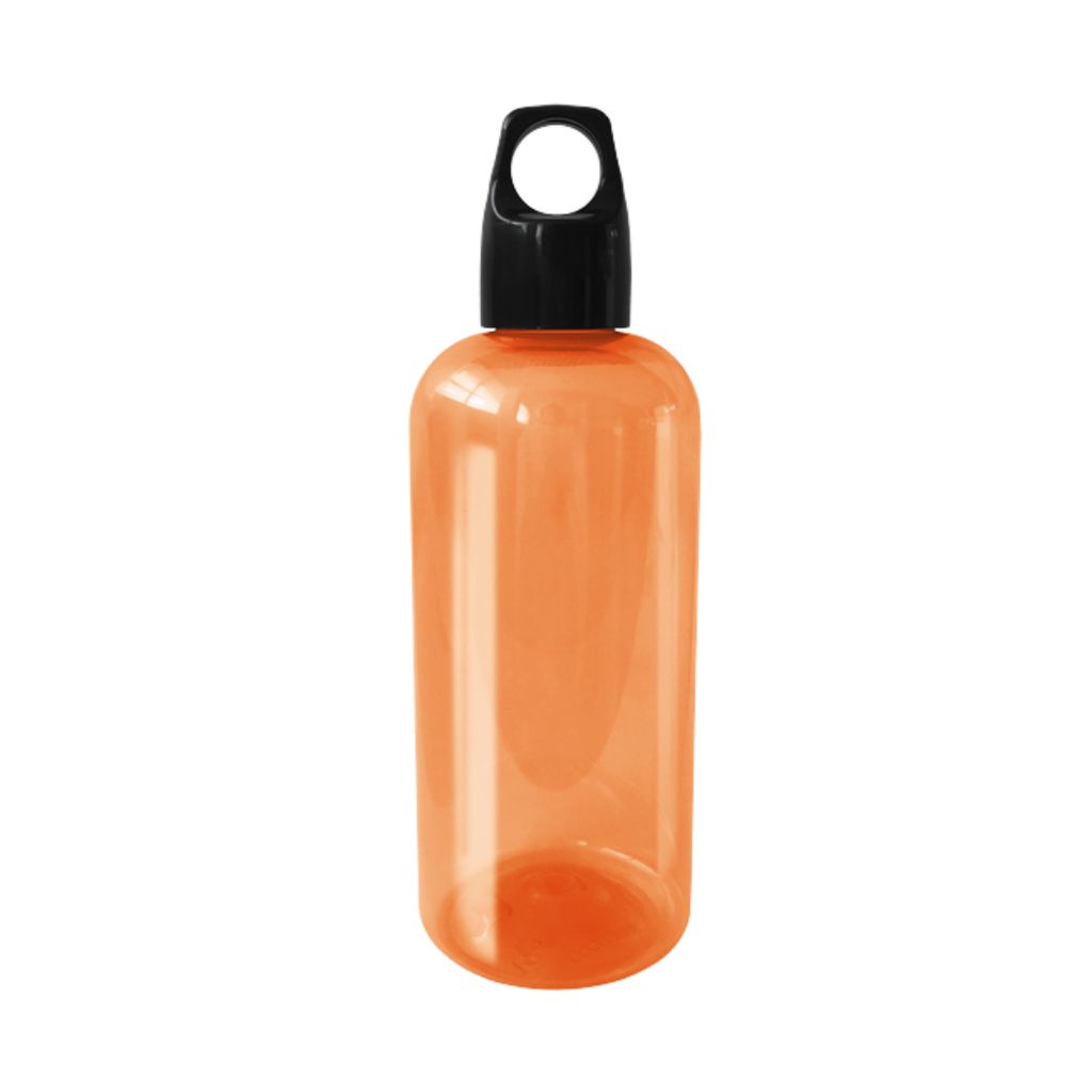 Pachon, Plástico, Anaranjado, 500 Ml, Parker translúcido Tapa Negra