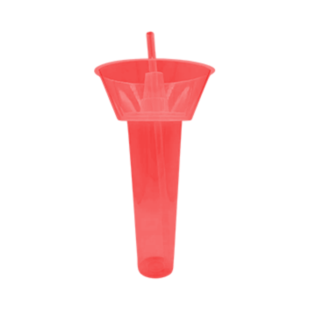 Vaso Plástico Rojo 800 Ml Botanero Con Pajilla