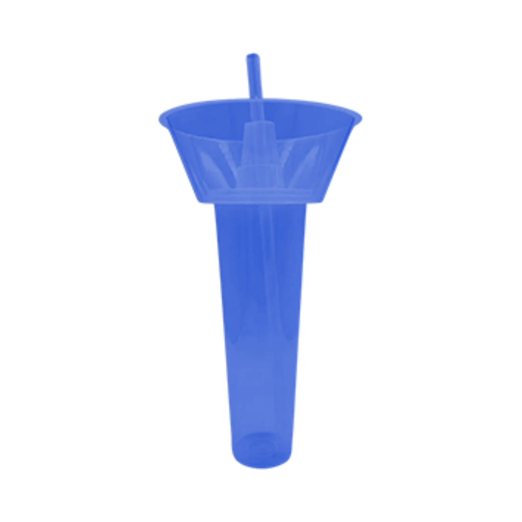Vaso Plástico Azul 800 Ml Botanero Con Pajilla