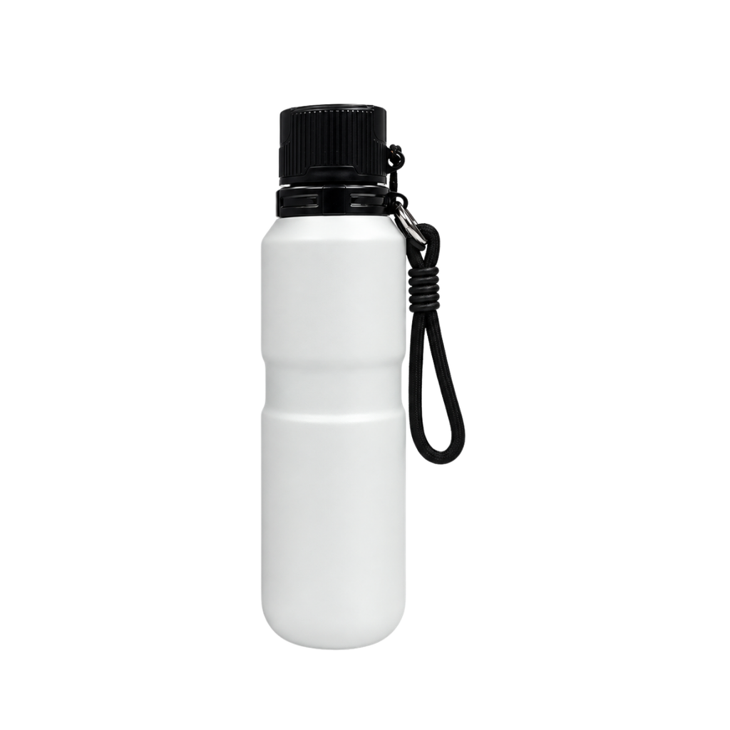Termo Acero Inoxidable Blanco Mate 650 Ml Tour Doble Pared Con Boquilla De Seguridad