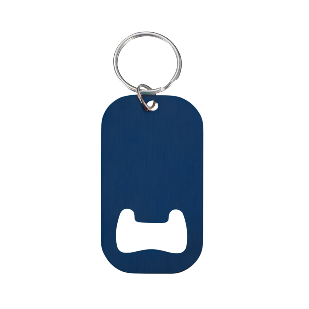 Destapador Acero Inoxidable Azul Reflex Mate 3.8*7 cm Finger Para Llavero