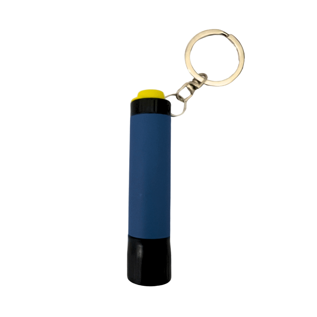 Linterna Aluminio Azul Oscuro 1.6*7  cm De Bolsillo Para Llavero