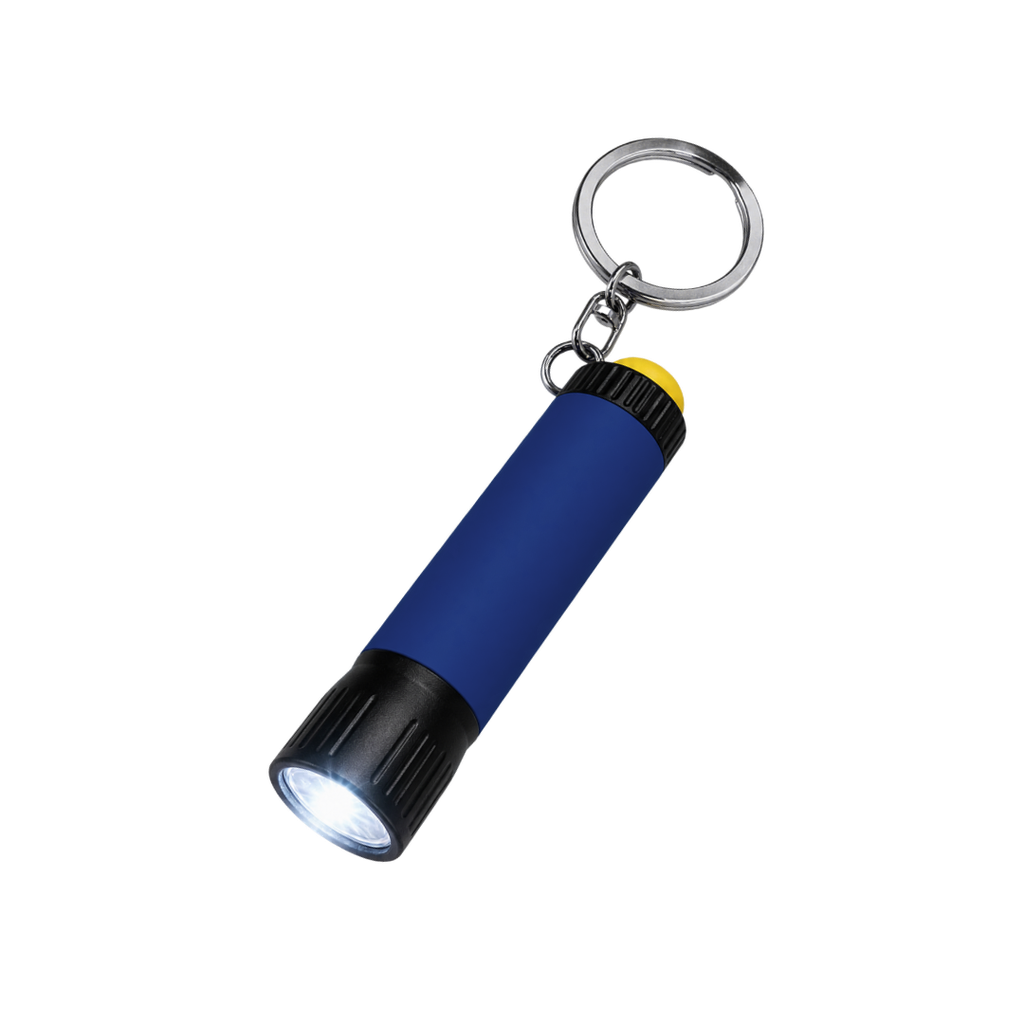 Linterna Aluminio Azul Oscuro 1.6*7  cm De Bolsillo Para Llavero