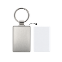 Llavero Metal Plateado rectangular Para Sublimar