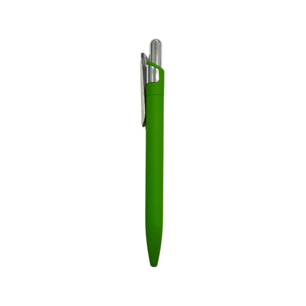 Lapiceros Aluminio verde Valar Clip Plateado