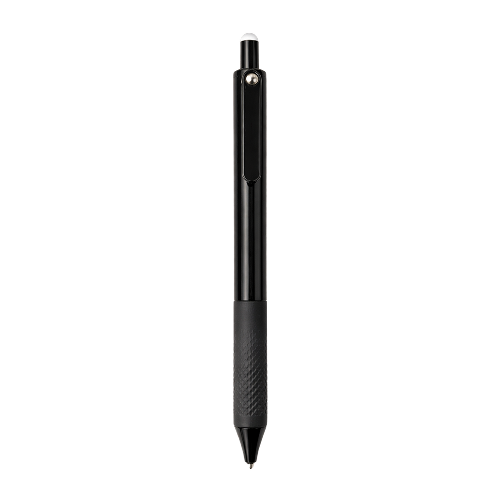 Lapiceros Plástico Negro Phantom Con Borrador De Tinta