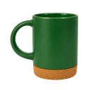 Taza, Cerámica, Verde, 450 Ml Country , 8*11.5cm Base De Corcho Sin Tapa