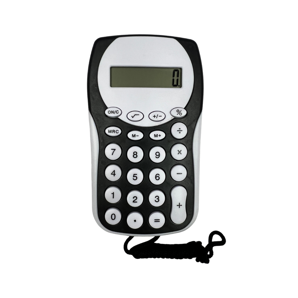 Calculadora, Plastico, Negro, 127*75*10mm , Racoon Con Pita