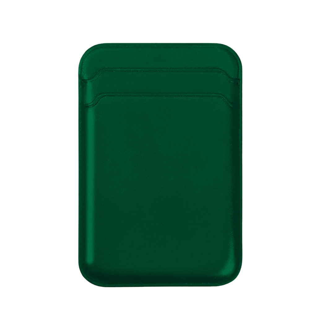 Porta Documentos, Silicón, Verde, 6.3*9.3 Centimetros, Magnético Doble Ranura Para Celular