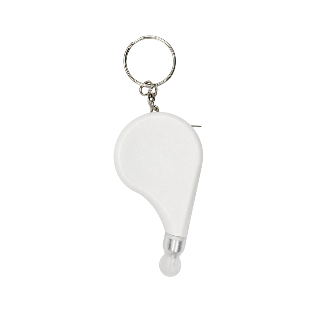 Llavero, Plástico, Blanco, 6.4*3.4*1.4 Centimetros, Gota Con Metro