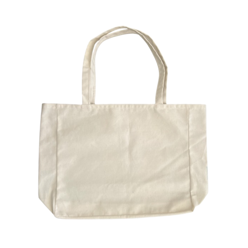Bolsa, Manta Cruda, Natural (blanco), 36*31*10 Centimetros, Con Agarrador De Manta