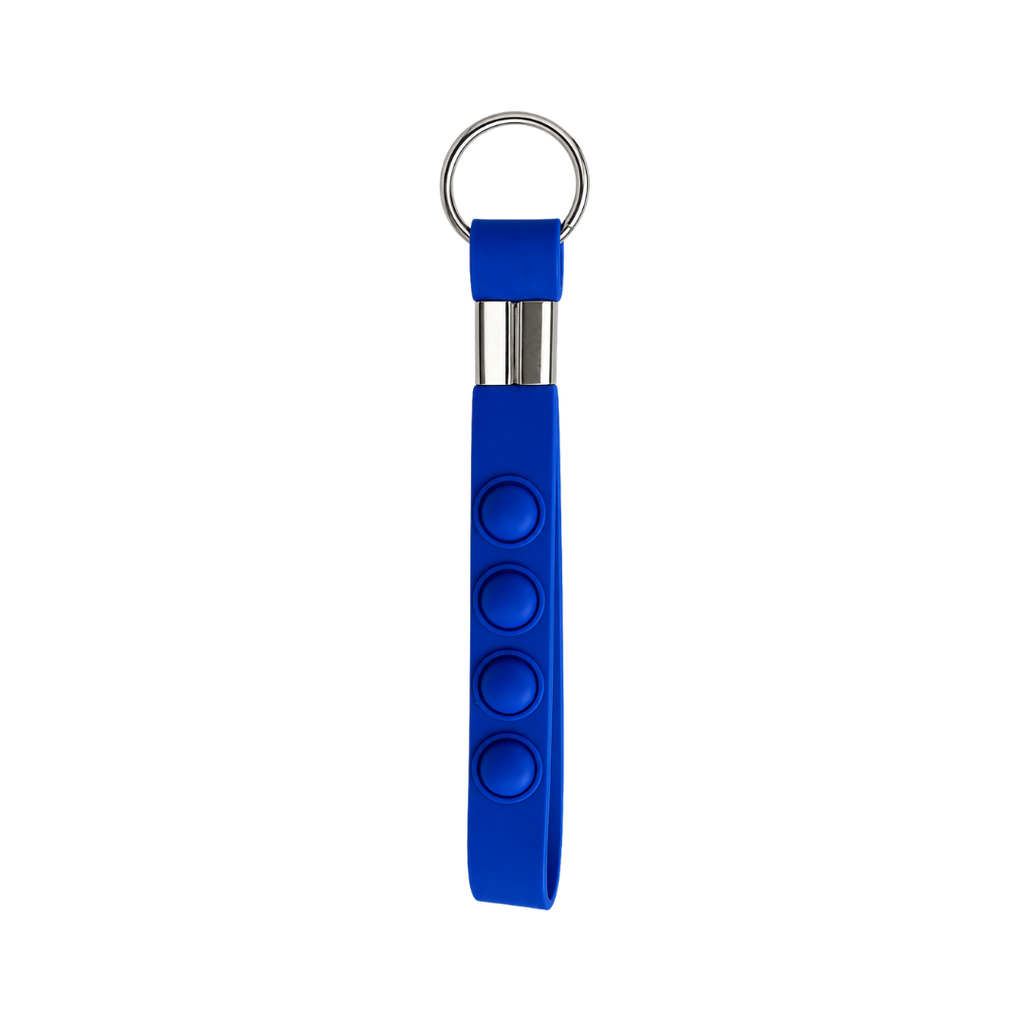 Llavero, Silicón, Azul, 16*1.6 Centimetros, Cinta Pop Up
