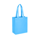 Bolsa Ecologica Celeste 40*35*12 cm Con Fuelle Sellada 80g