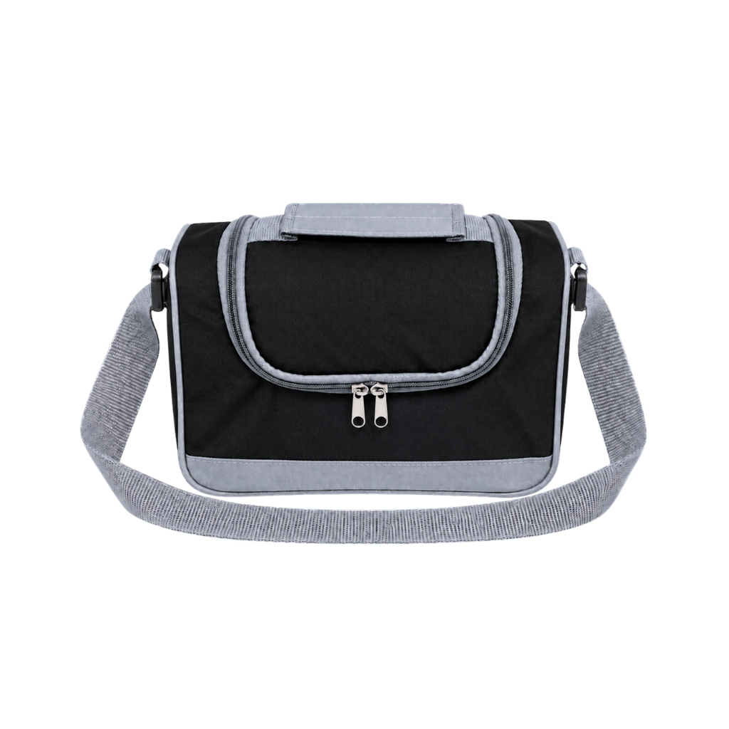 LONCHERA, OXFORD, NEGRO, 29*15*20 cm, CLEAR ALUMINIZADA