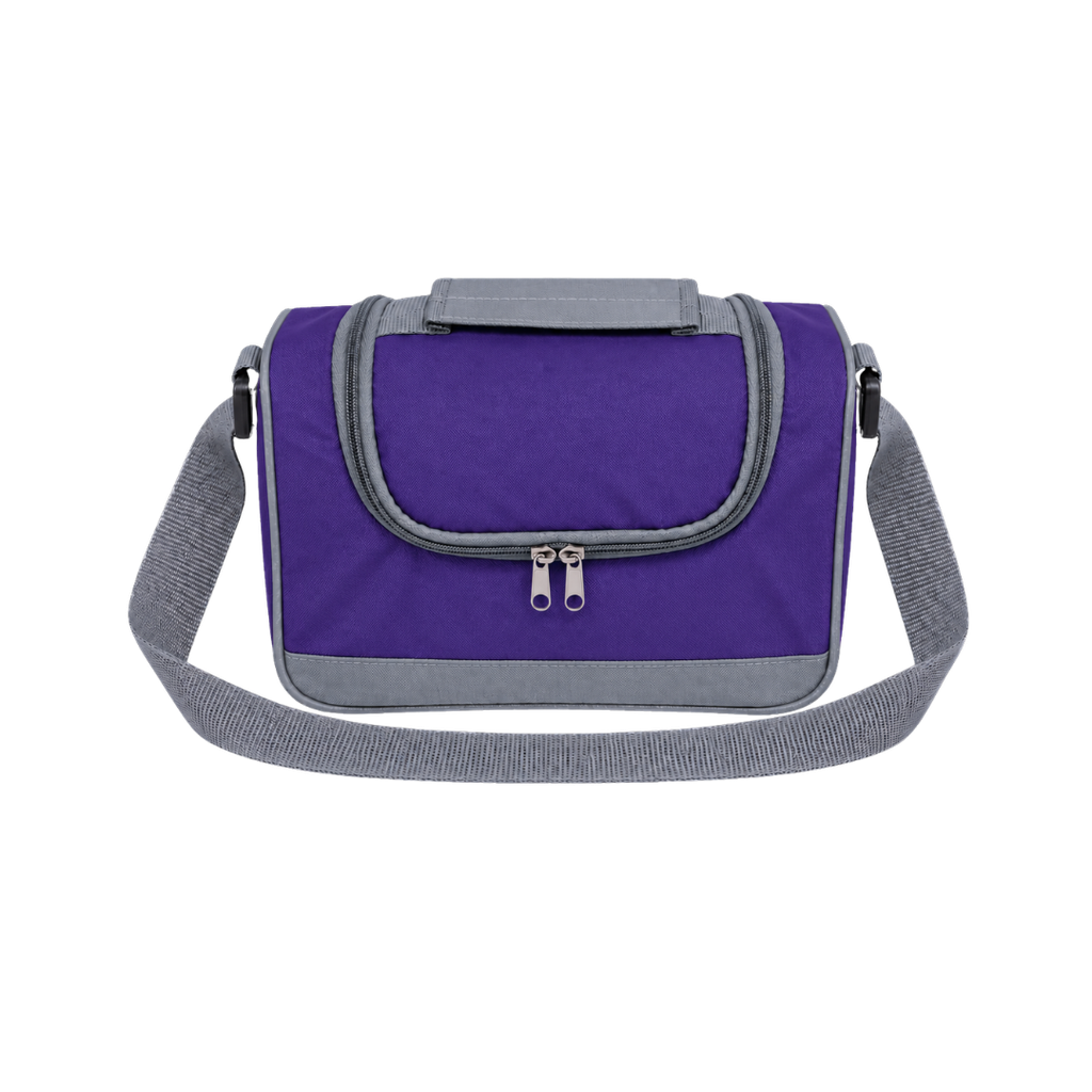 LONCHERA, OXFORD, MORADO, 29*15*20 cm, CLEAR ALUMINIZADA