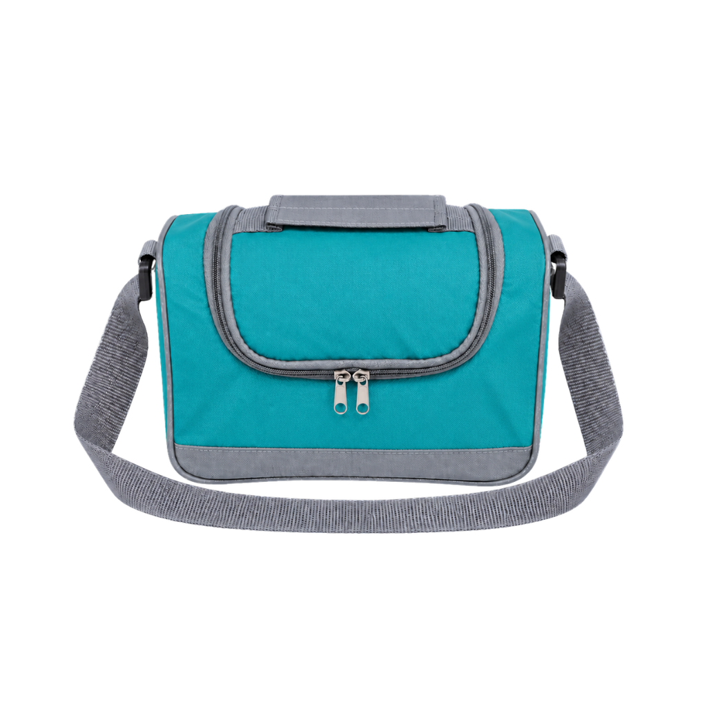 LONCHERA, OXFORD, AQUA, 29*15*20 cm, CLEAR ALUMINIZADA