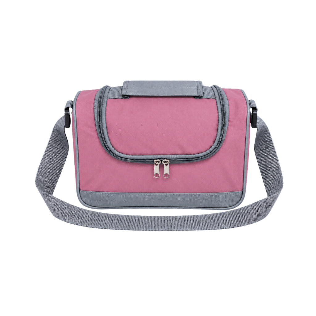 LONCHERA, OXFORD, ROSADO, 29*15*20 cm, CLEAR ALUMINIZADA