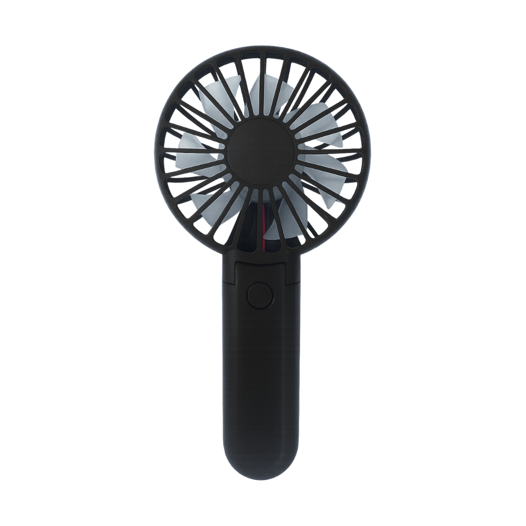 VENTILADOR, PLÁSTICO, NEGRO, DE MANO CON ALTA POTENCIA