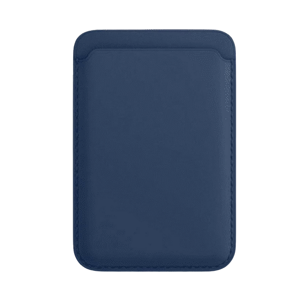 TARJETERO, PU, AZUL OSCURO, magnético para celular con anillo