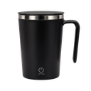 TAZA, ACERO INOXIDABLE, NEGRO, 12.5x9x13. 5cm cm, 400 ML DOBLE PARED CON AGITADOR MAGNÉTICO