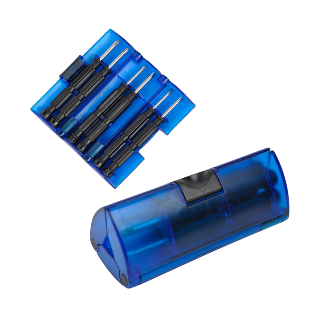 DESARMADOR, ACERO INOXIDABLE, AZUL, SET DE 6PC EN CAJA TRIANGULAR