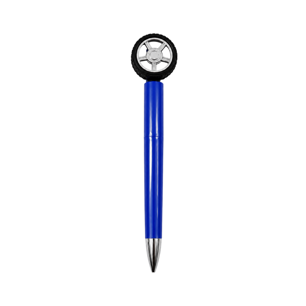 LAPICERO, PLÁSTICO, AZUL REFLEX, 14.5 cm, LLANTA GIRATORIA
