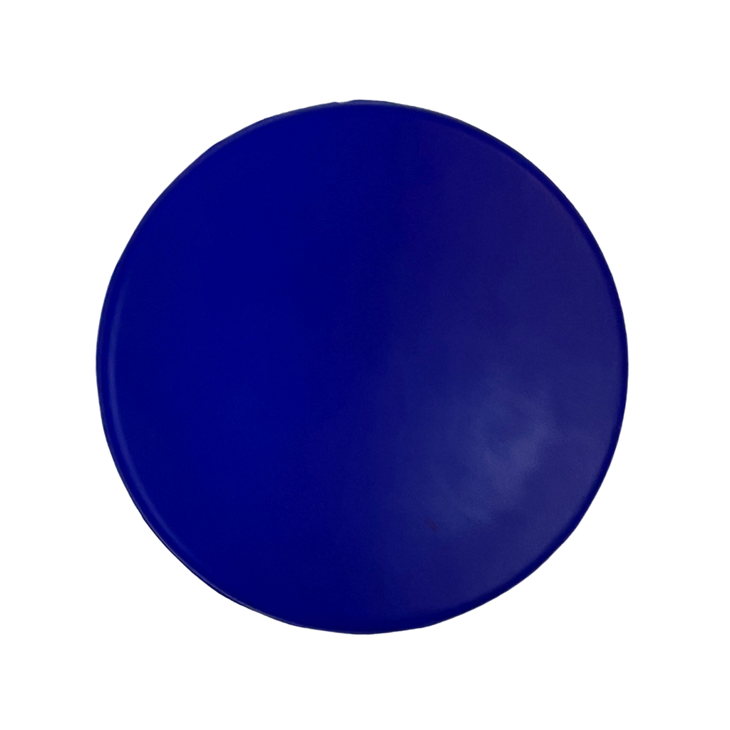 Antiestrés Poliuretano azul reflex 7.5*7,5*2.5 cm redondo