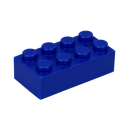 Antiestrés Poliuretano azul reflex  7.8*4*2.8CM lego rectangular 4x2