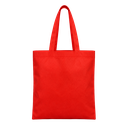 bolsa, tela ecológica, rojo, 80 gms 40*35 centimetros, plana sin fuelle cosida