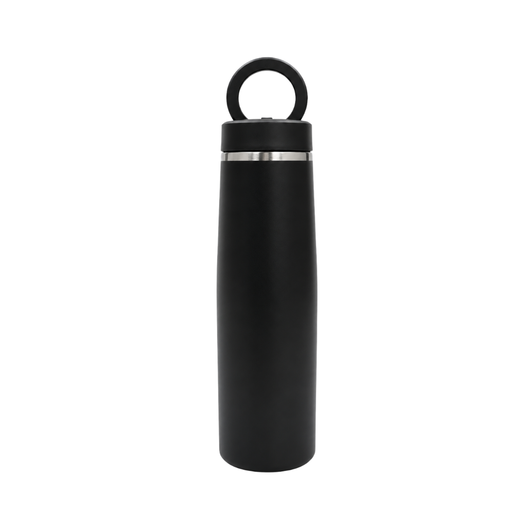 Termo, acero inoxidable, negro, 550ml, Sutra doble pared con anillo magnético para celular