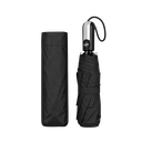 Sombrilla, poliester, negro, 21", de mano full automática 8 páneles mango placa metálica bolsa de tela