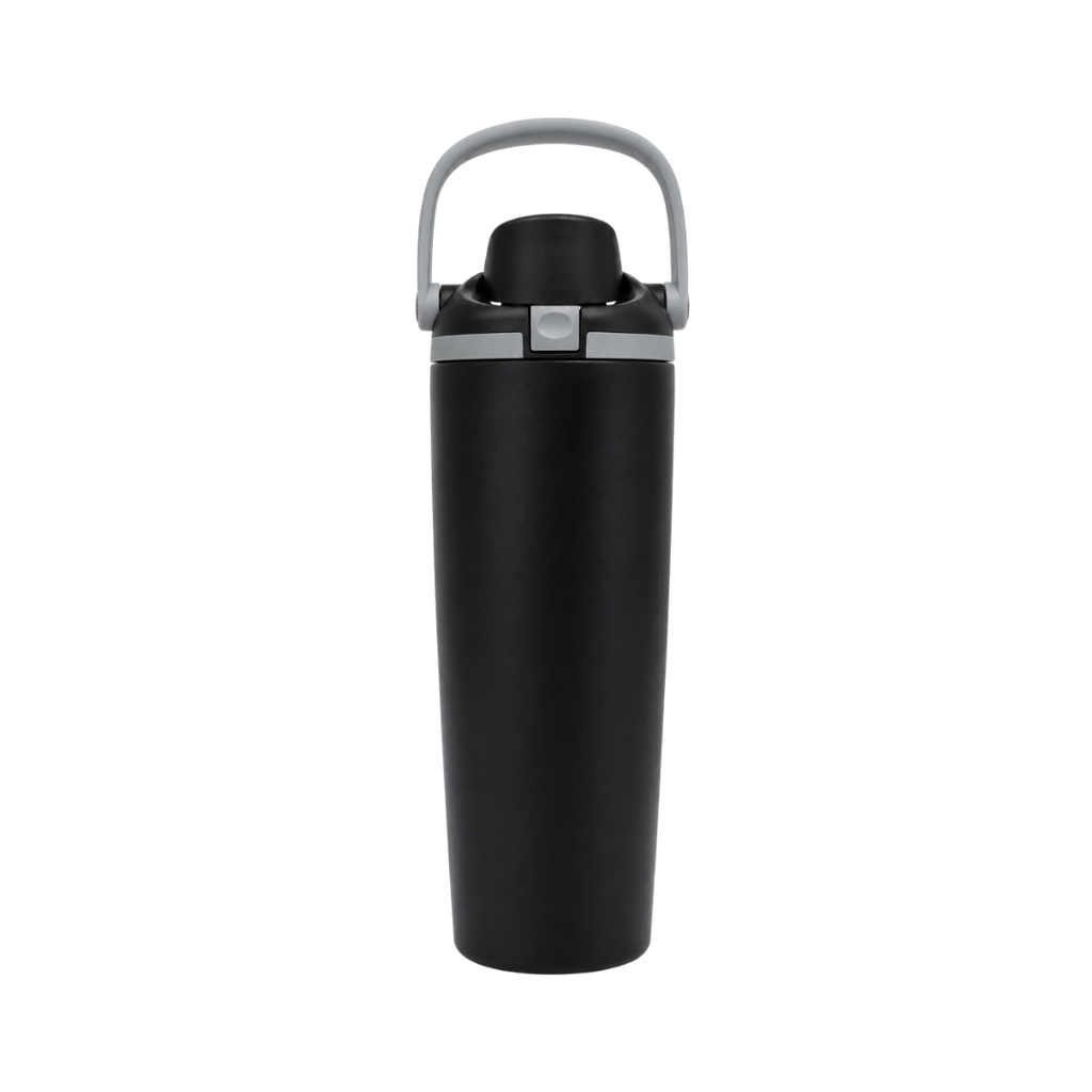 Termo, acero inoxidable, negro, 30 oz, Yawa de boquilla con tapa de seguridad