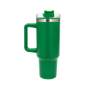 Taza, Acero Inoxidable, verde mate, 40 oz, Bold doble pared con pajilla
