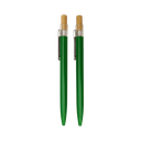 Lapicero, aluminio, verde, Inked Set de 2 pcs botón de bambú en caja