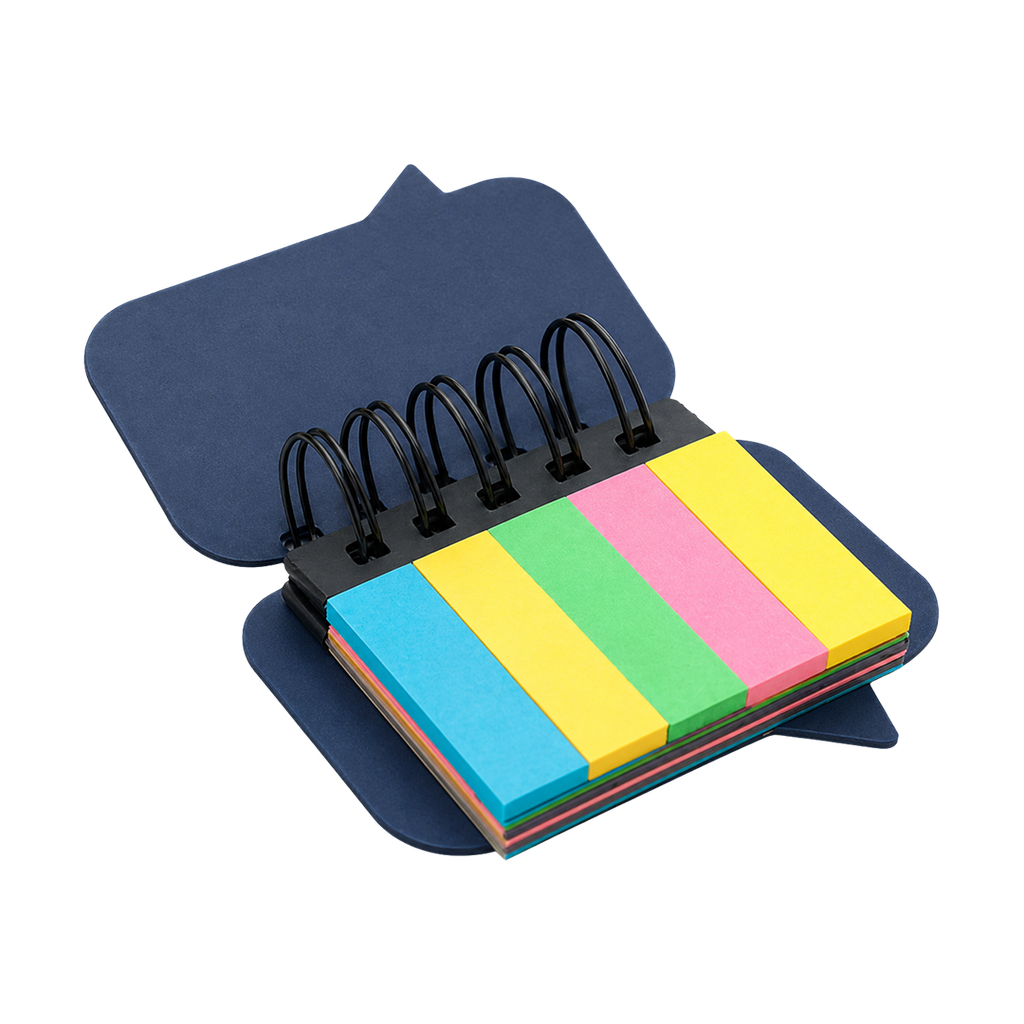Libreta, papel, azul, Think 6 notas adhesivas de 20 hojas