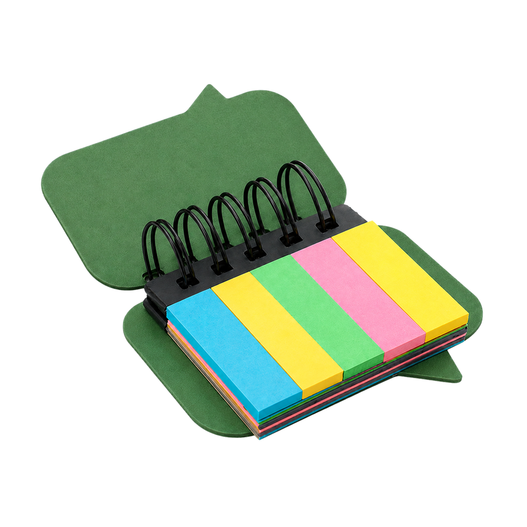 Libreta, papel, verde, Think 6 notas adhesivas de 20 hojas