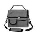 Lonchera Poliéster 600D RPET /  25 x 24 x 15 cm, Gris