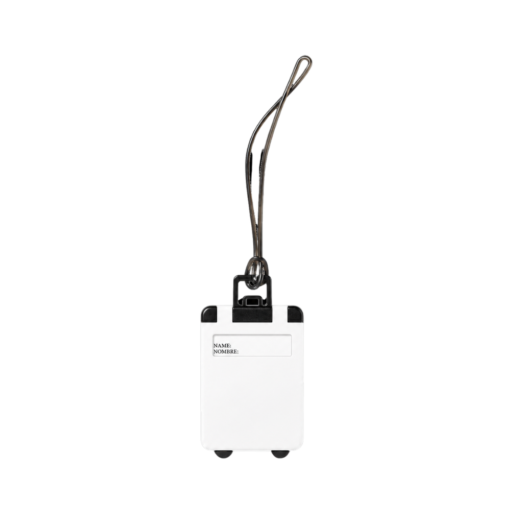 Identificador Maletas, Plastico,  5.5 x 9.5 x 0.4 cm, Blanco