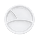 Boquitero con divisiones redondo, plastico, 2 cm, Blanco