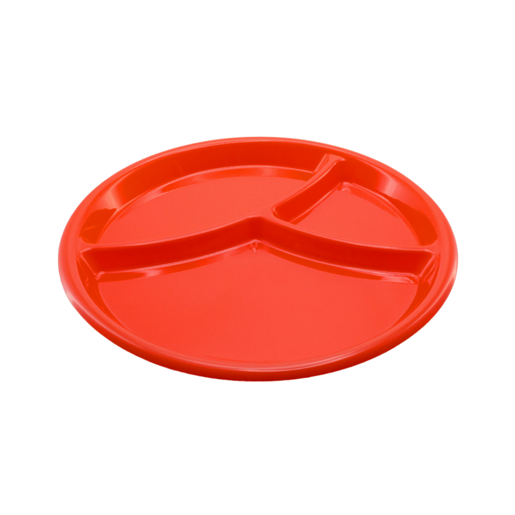 Boquitero con divisiones redondo, plastico, 2 cm, Rojo