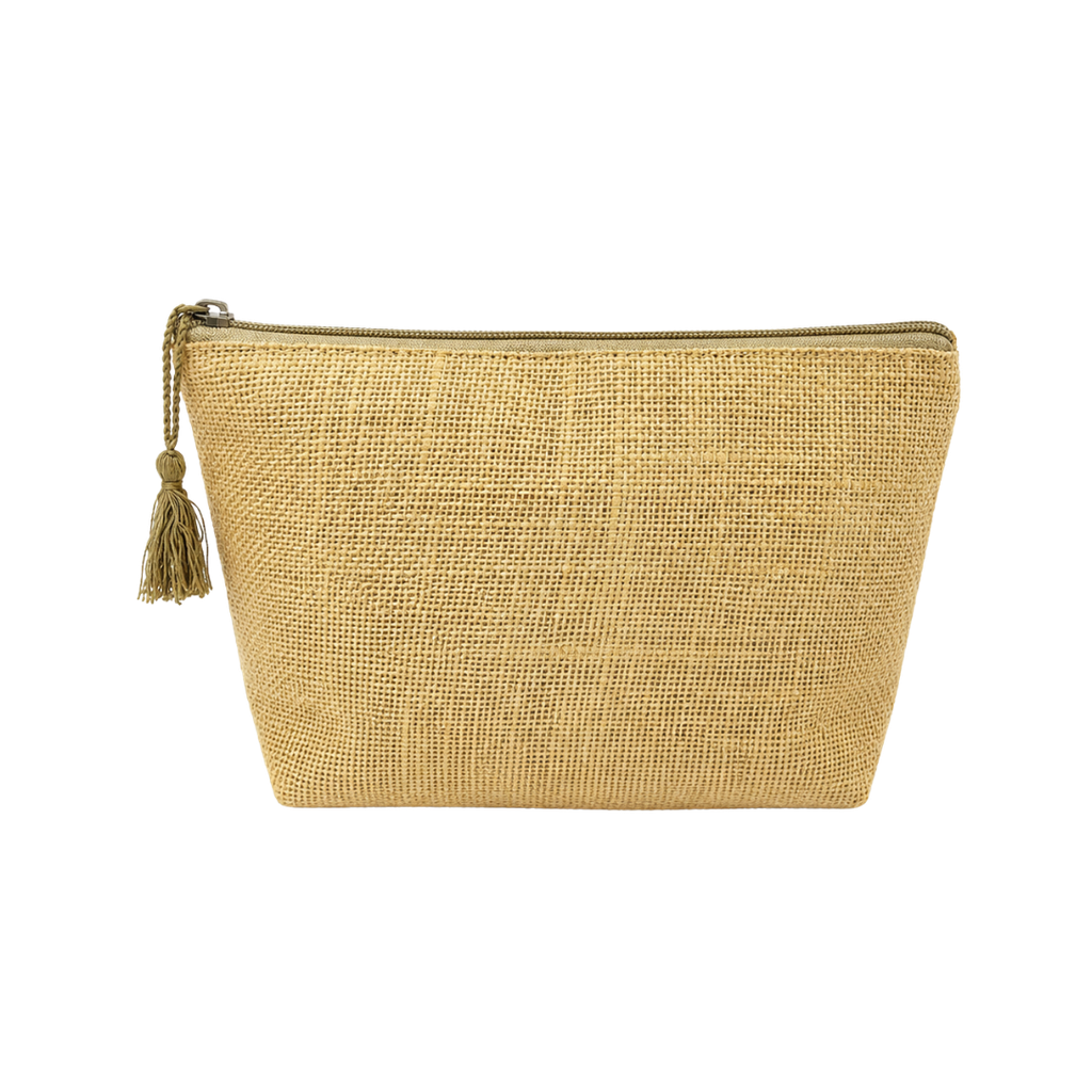 Neceser, yute ,  25 x 16 x 6 cm, Natural
