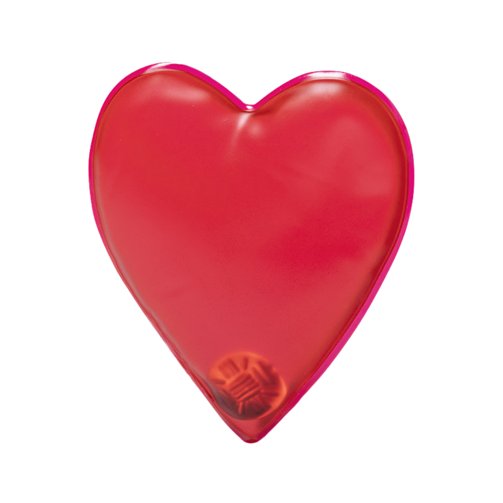 Parche térmico con diseño corazón, plastico, 8 x 10 x 1 cm, Rojo