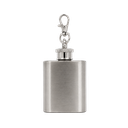 Llavero petaca,  acero inox, 30 ml, Plateado