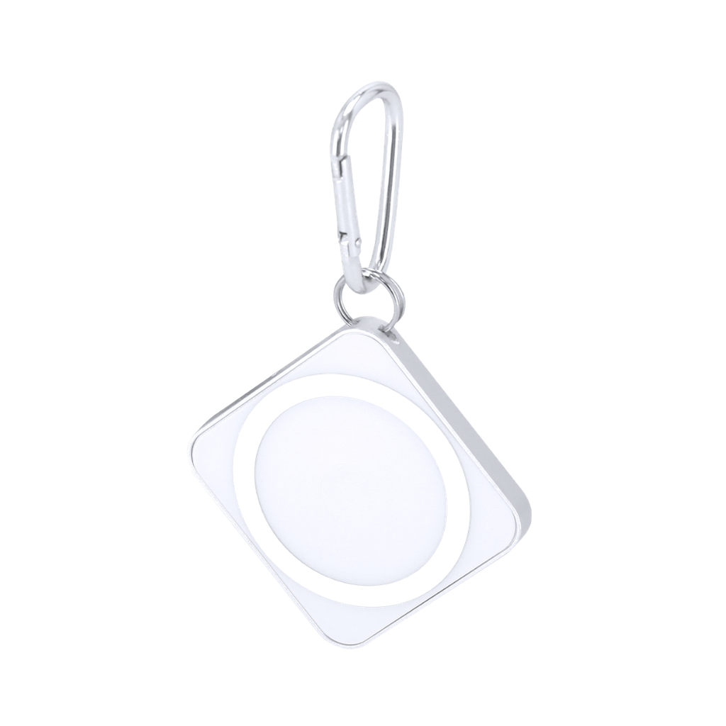 Cargador inalámbrico 15W, aluminio, con fijación magnética, 5.8 x 0.9 x 5.8 cm, Blanco