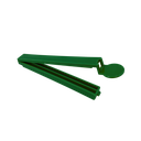Clip, Plástico, Verde, 14 cm, para bolsa 26 cm abierto