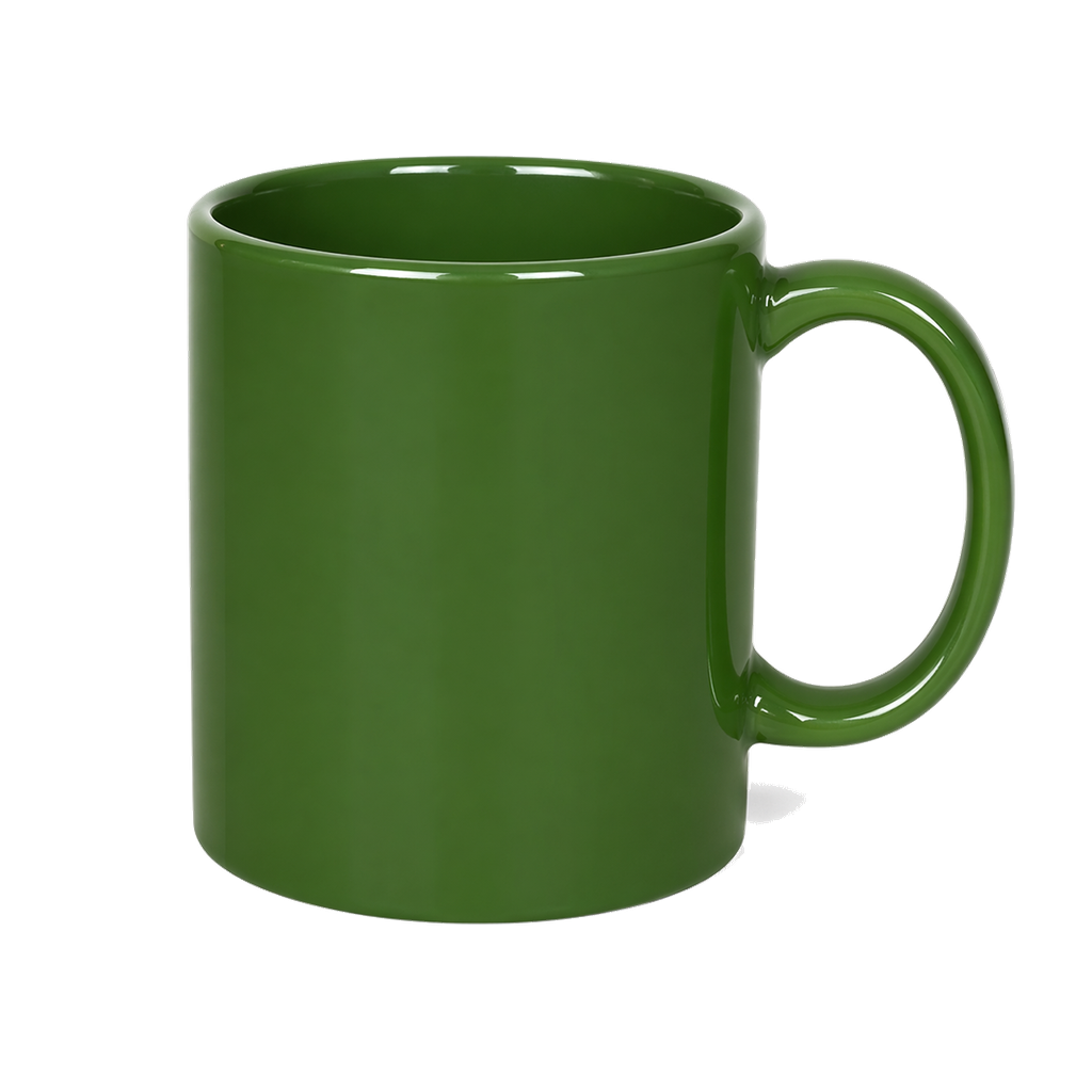 Pocillo LC, Ceramica, Verde Obscuro  11 Oz