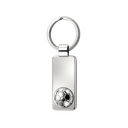 LLAVERO, ALEACION DE ZINC, PLATEADO, 12*5.5*0.7 cm, rectangular para sublimación con pelota 3D