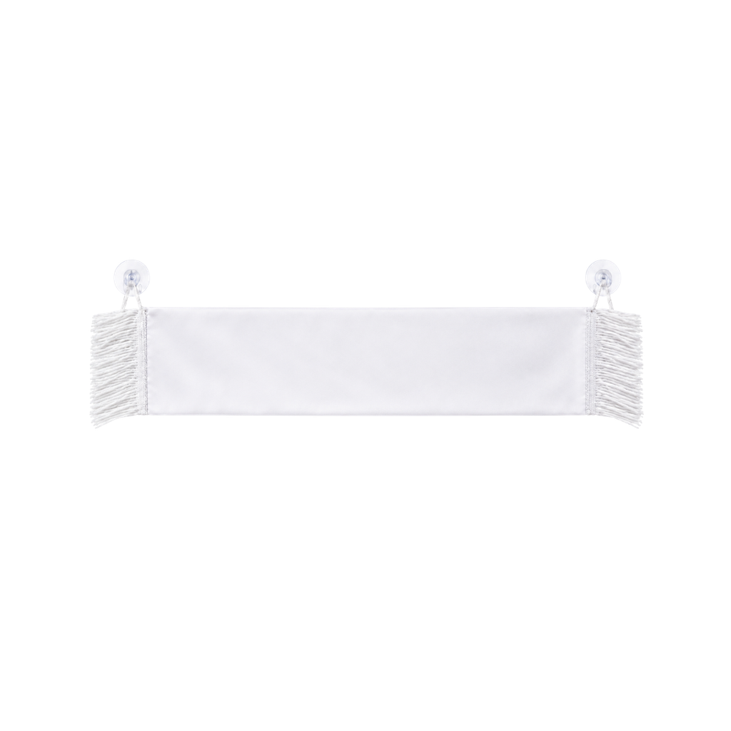 BUFANDA, POLIESTER, BLANCA, 8*35 cm, sublimable decorativa con ventosas